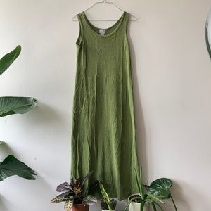 Linen-cotton blend 90s maxi dress